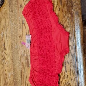 Vintagr red ruffled panties